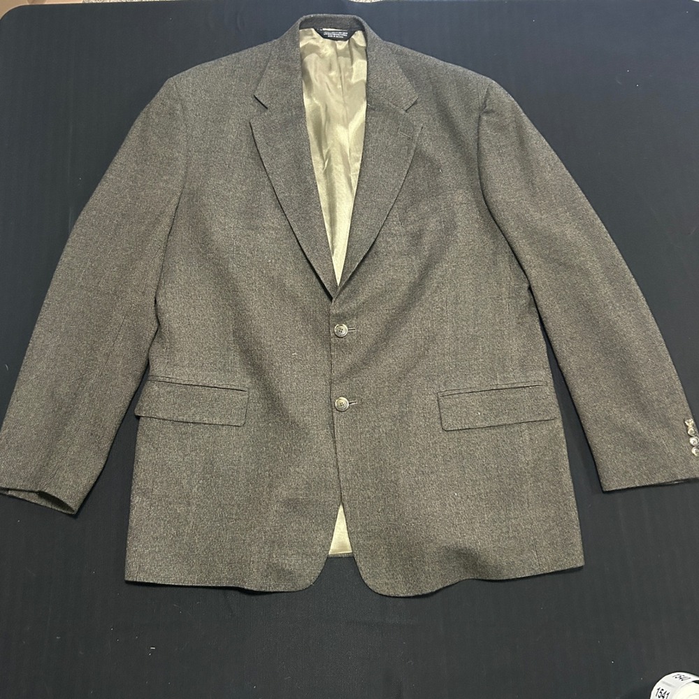Evan-Picone Mens 46L Lambswool Blazer Brown Tan Filenes Sport Coat Vintage